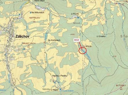 Prodej pozemku, les, 2 122 m²