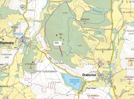 Prodej pozemku, les, 2 482 m²