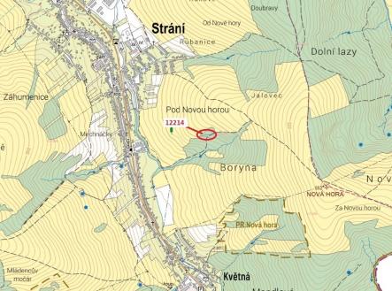 Prodej pozemku, les, 597 m²