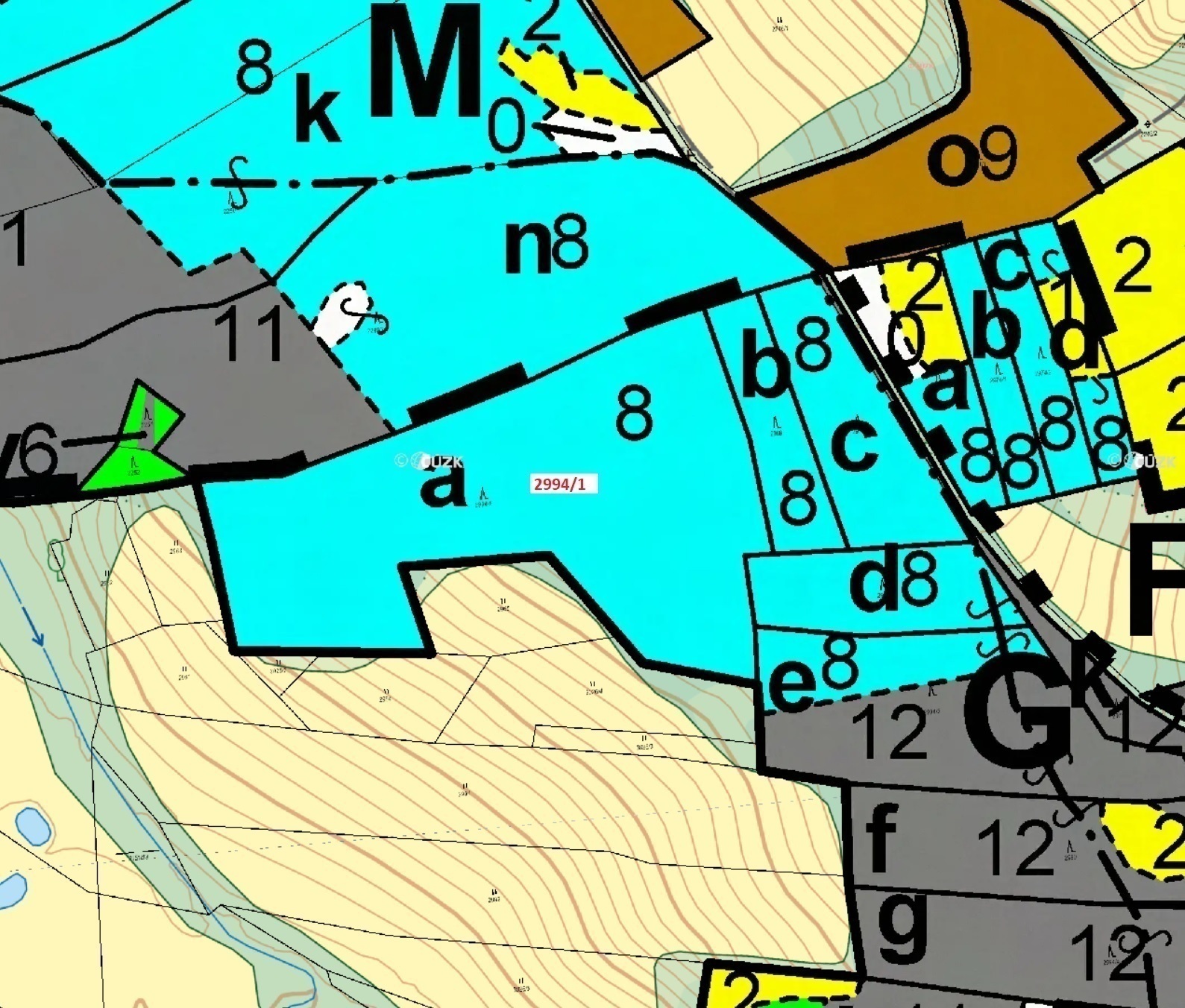 Lesní pozemek o výměře 15 135 m2, podíl 1/1, katastrální území Lačnov, obec Lačnov, obec s rozšířeno