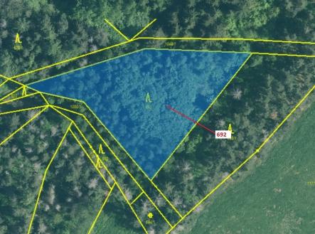 Prodej pozemku, les, 2 947 m²