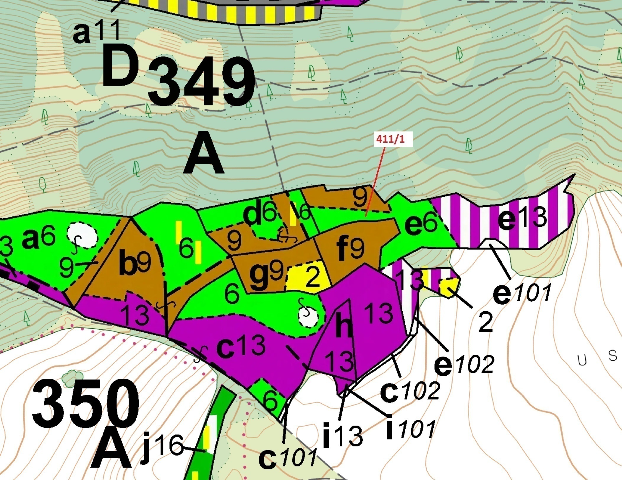 Lesní pozemek o výměře 12 307 m2, podíl 1/1, katastrální území Česká Doubravice, obec Manětín, obec 
