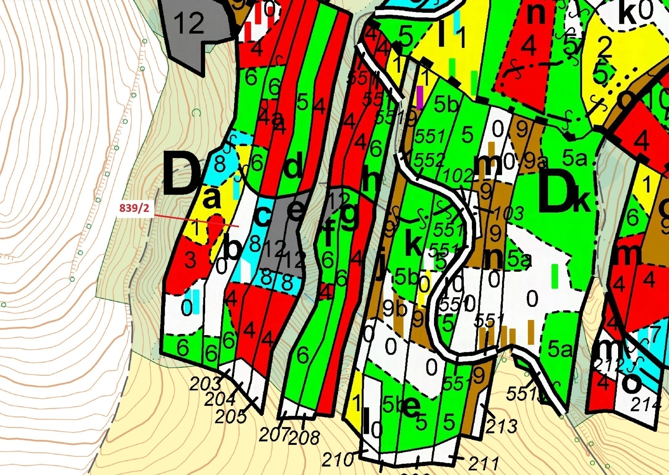 Lesní pozemek o výměře 5465 m2, podíl 1/1, katastrální území Žďárec, obec Žďárec, obec s rozšířenou 