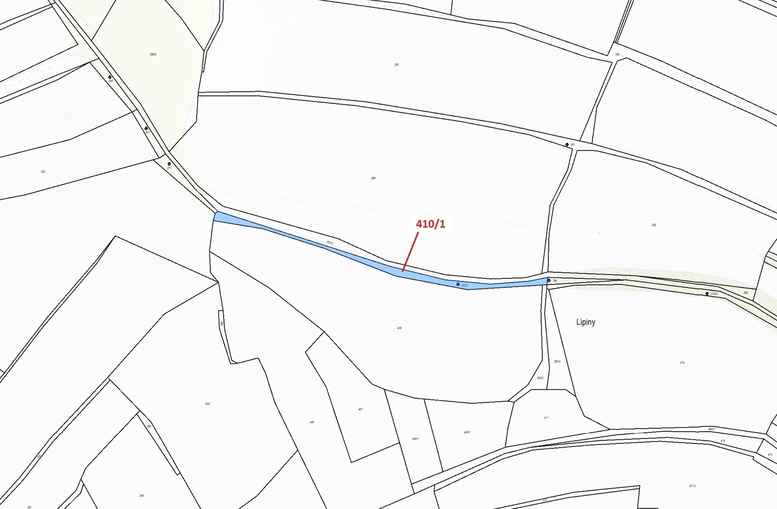 Ostatní plocha o výměře 783 m2, podíl 1/1, katastrální území Olešná u Pelhřimova, obec Olešná, obec 