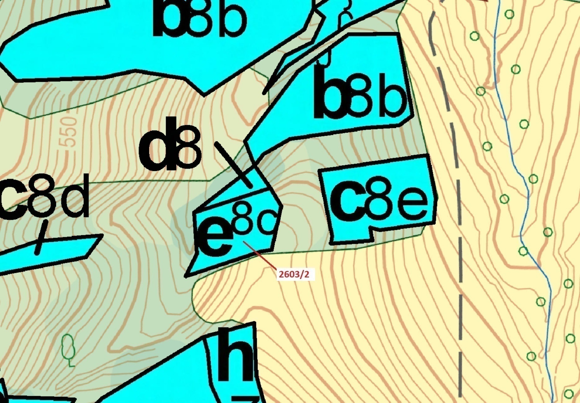 Lesní pozemek o výměře 1036 m2, podíl 1/1, katastrální území Zděchov, obec Zděchov, obec s rozšířeno