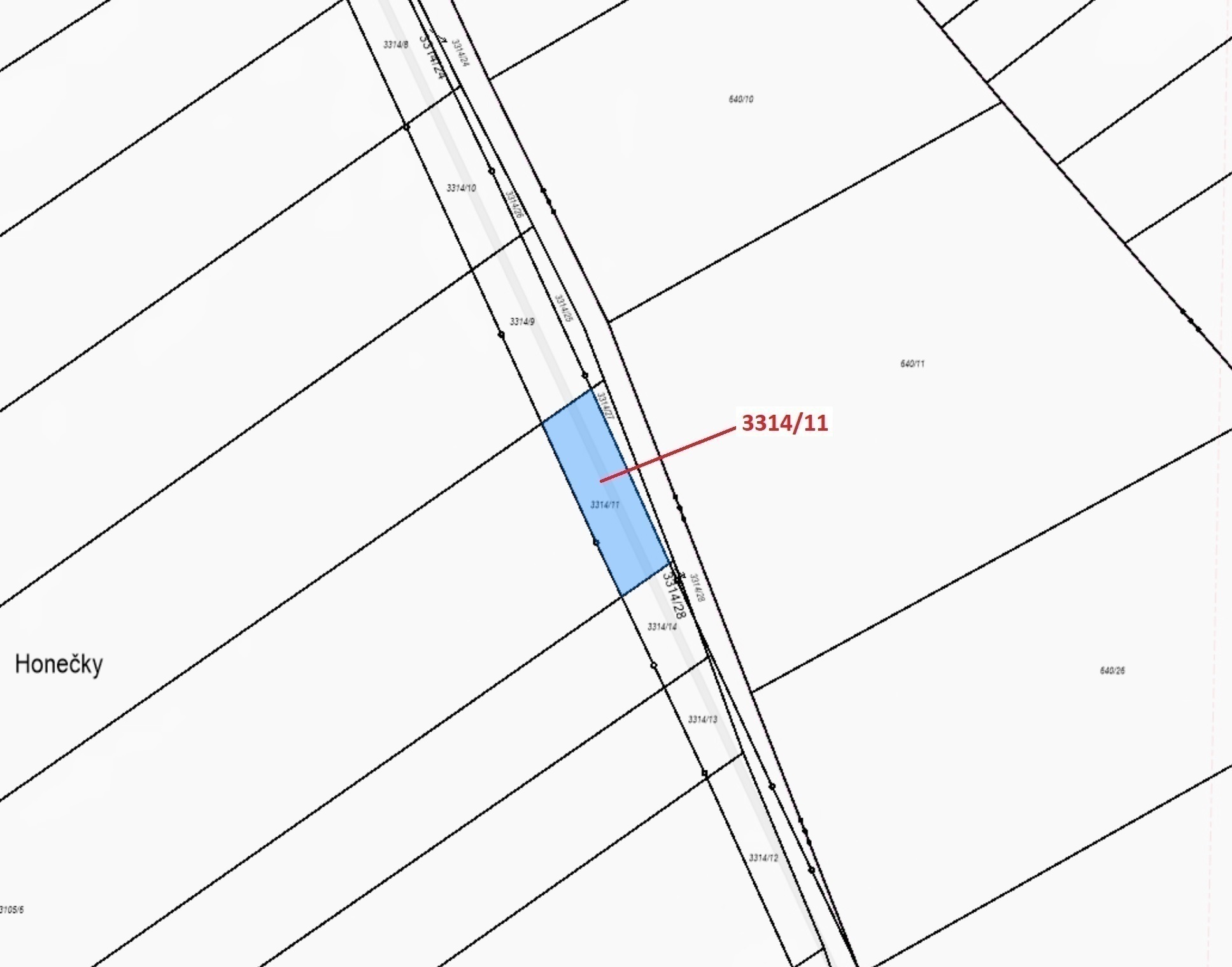 Ostatní plocha o výměře 488 m2, podíl 1/1, katastrální území Březník, obec Březník, obec s rozšířeno