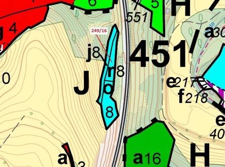 Prodej pozemku, les, 802 m²