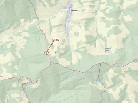 Prodej pozemku, les, 697 m²