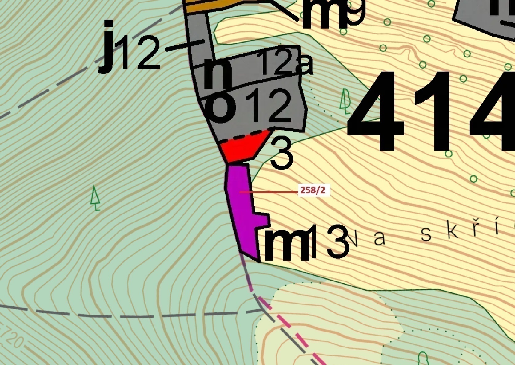 Lesní pozemek o výměře 697 m2, podíl 1/1, katastrální území Zděchov, obec Zděchov, obec s rozšířenou