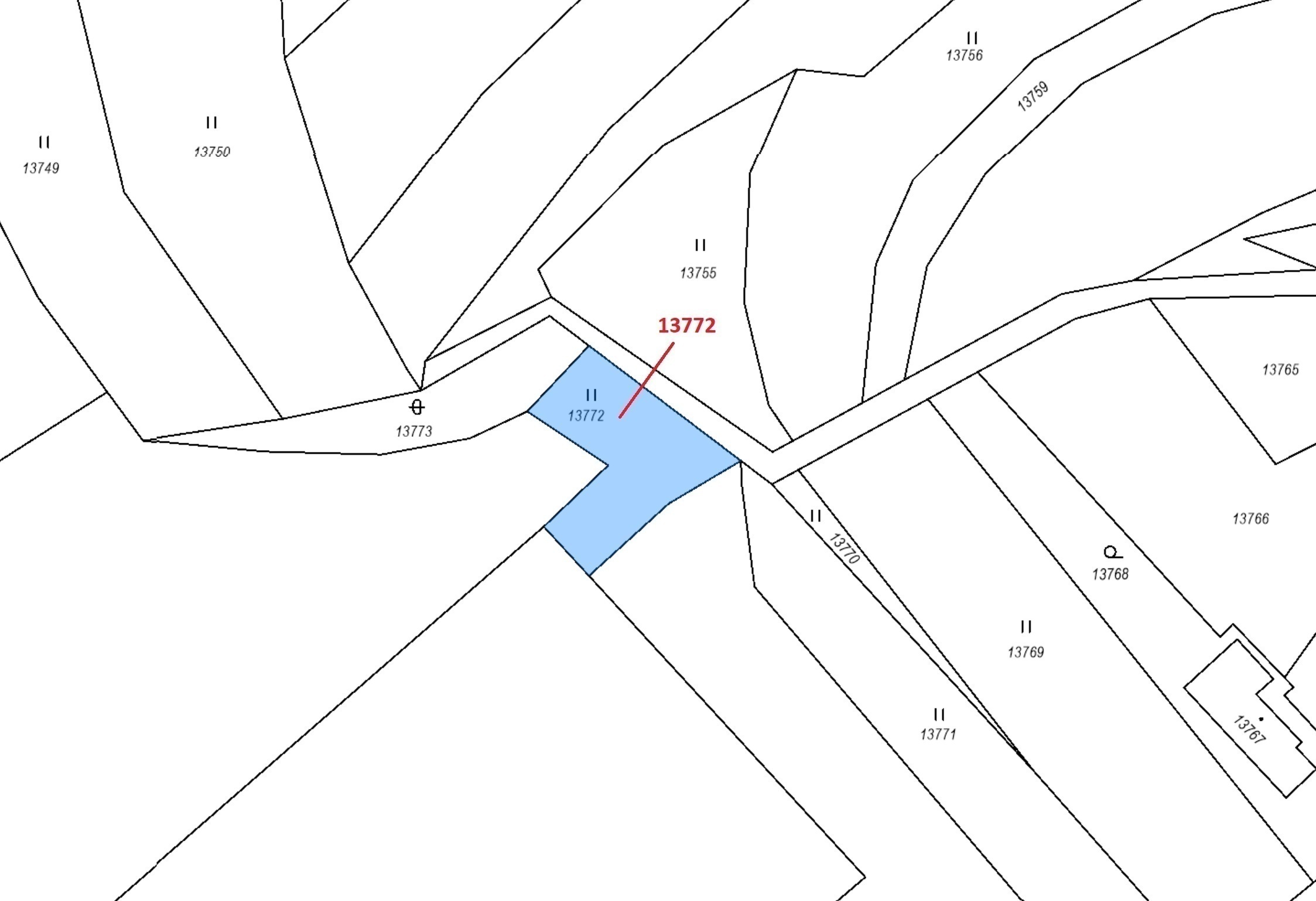 Trvalý travní porost o výměře 404 m2, podíl 1/1, katastrální území Vsetín, obec Vsetín, obec s rozší