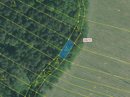 Prodej pozemku, les, 222 m²