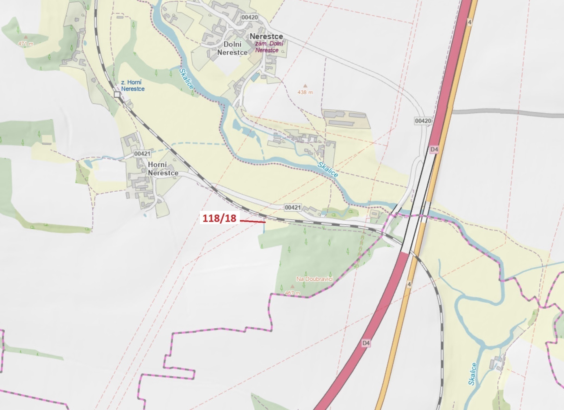 Orná půda o výměře 46 m2, podíl 1/1, katastrální území Horní Nerestce, obec Nerestce, obec s rozšíře