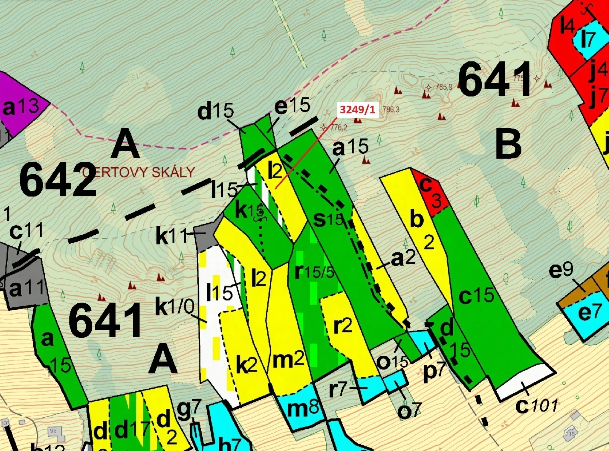 Lesní pozemek o výměře 5995 m2, podíl 1/1, katastrální území Velké Hamry, obec Velké Hamry, obec s r
