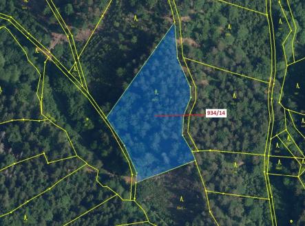 Prodej pozemku, les, 5 751 m²