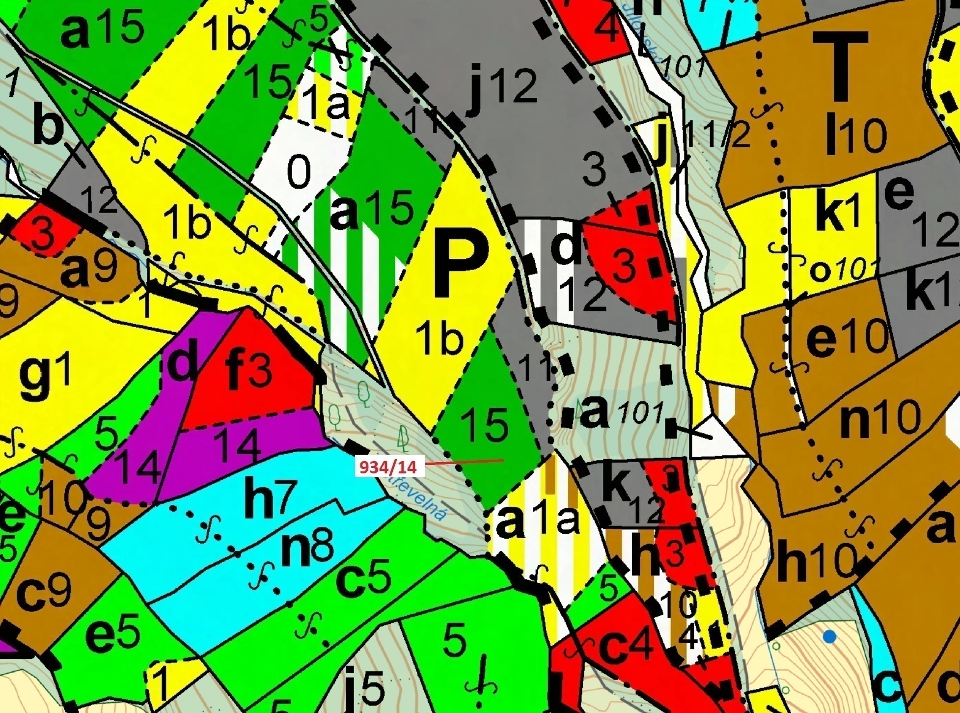 Lesní pozemek o výměře 5 751 m2, podíl 1/1, katastrální území Jílové u Držkova, obec Jílové u Držkov