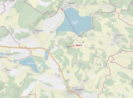 Prodej pozemku, les, 2 895 m²