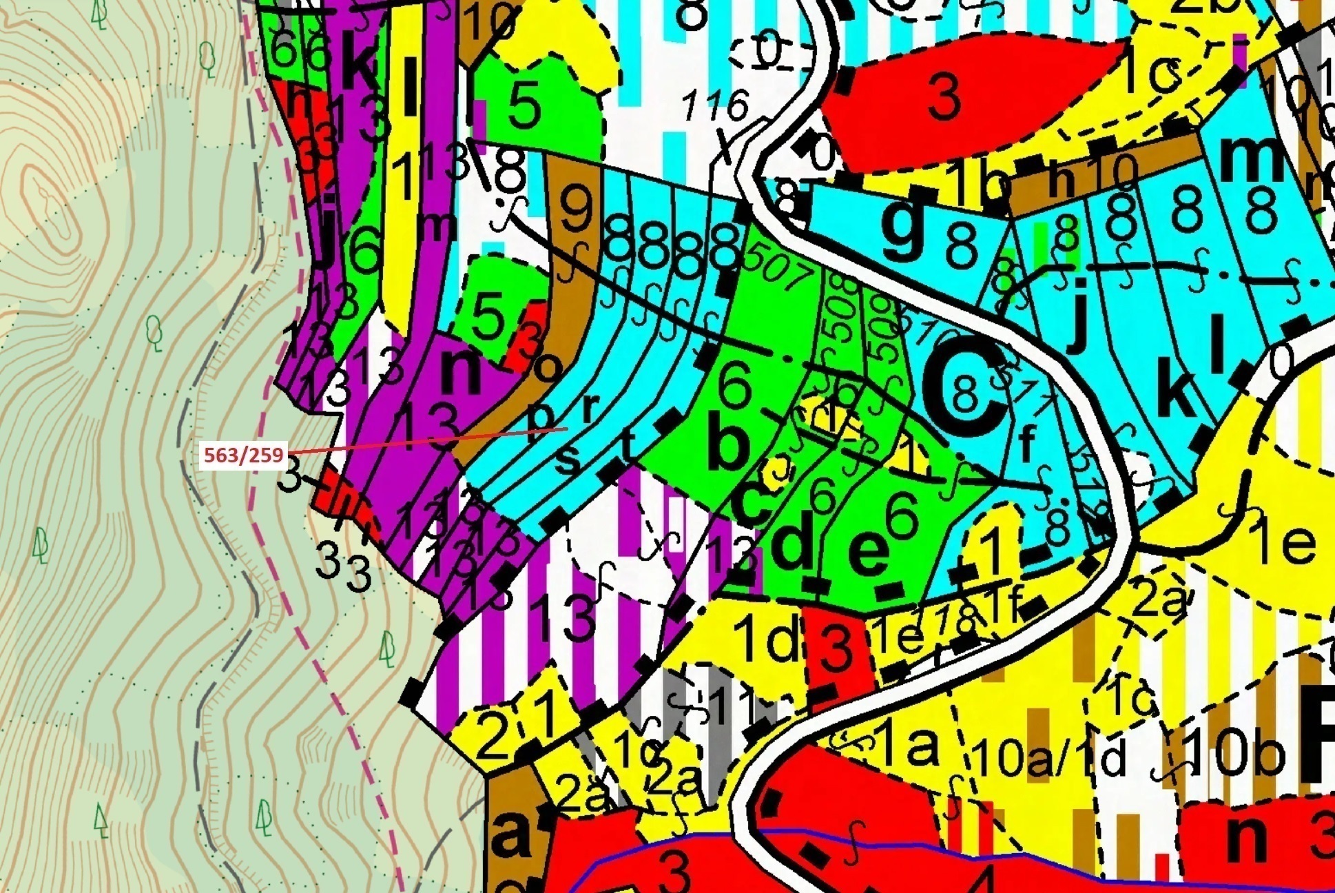 Lesní pozemek o výměře 2318 m2, podíl 1/1, katastrální území Spešov, obec Spešov, obec s rozšířenou 
