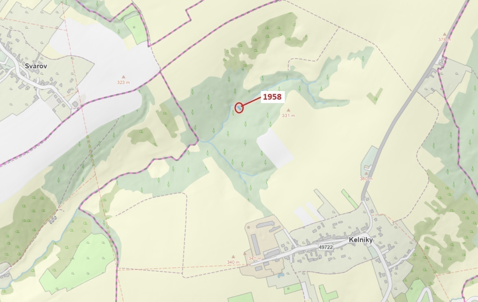 Ostatní plocha o výměře 99 m2, podíl 1/1, katastrální území Kelníky, obec Kelníky, obec s rozšířenou