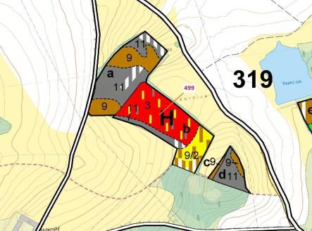 Prodej pozemku, les, 25 097 m²