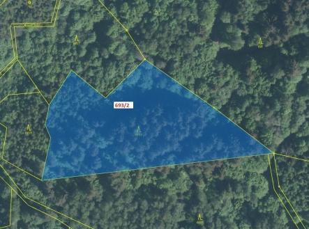 Prodej pozemku, les, 7 364 m²