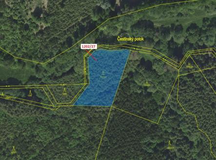 Prodej pozemku, les, 2 055 m²