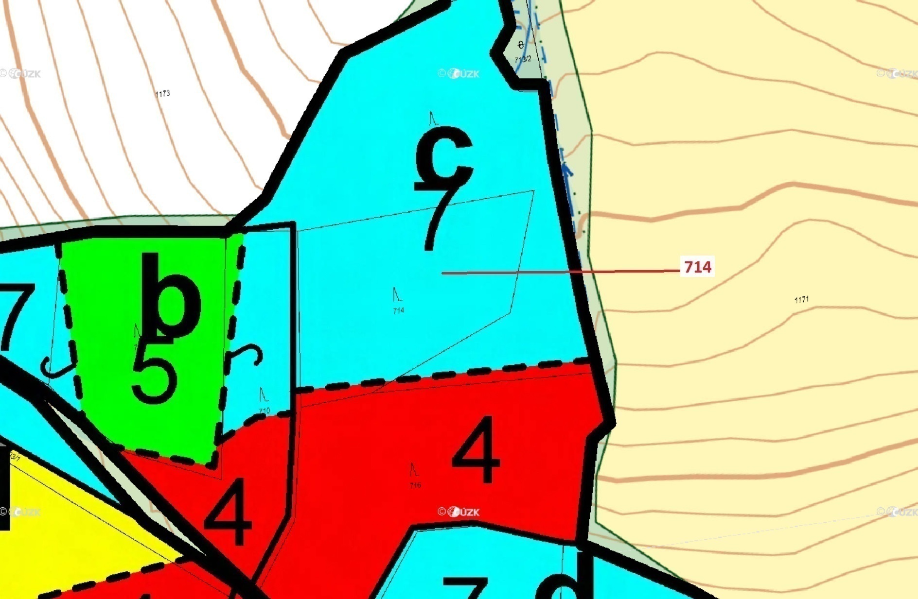 Lesní pozemek o výměře 2850 m2, podíl 1/1, katastrální území Kuřimany, obec Kuřimany, obec s rozšíře