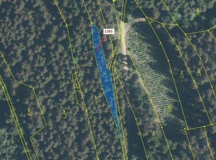 Prodej pozemku, les, 849 m²