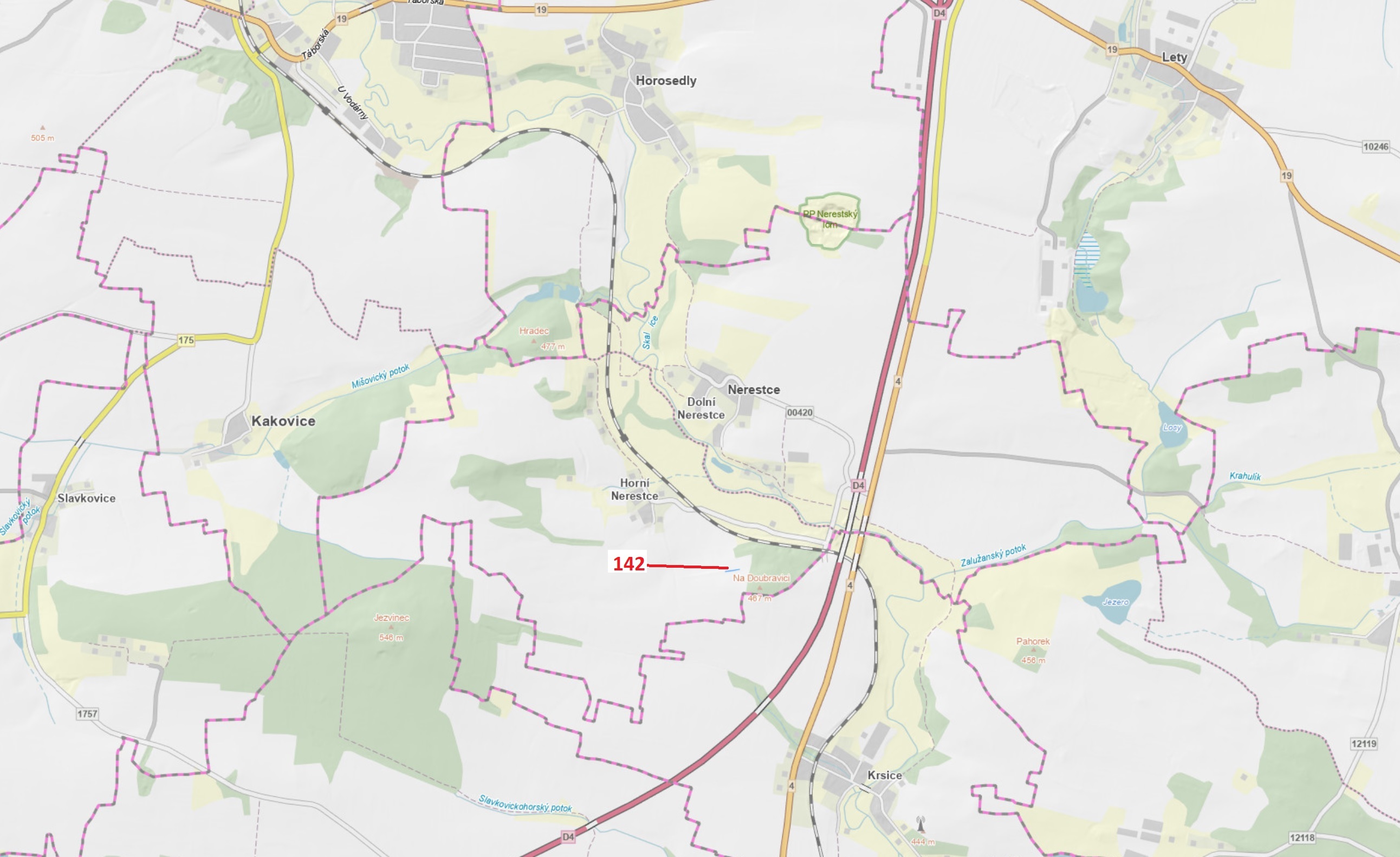 Ostatní plocha o výměře 145 m2, podíl 1/1, katastrální území Horní Nerestce, obec Nerestce, obec s r