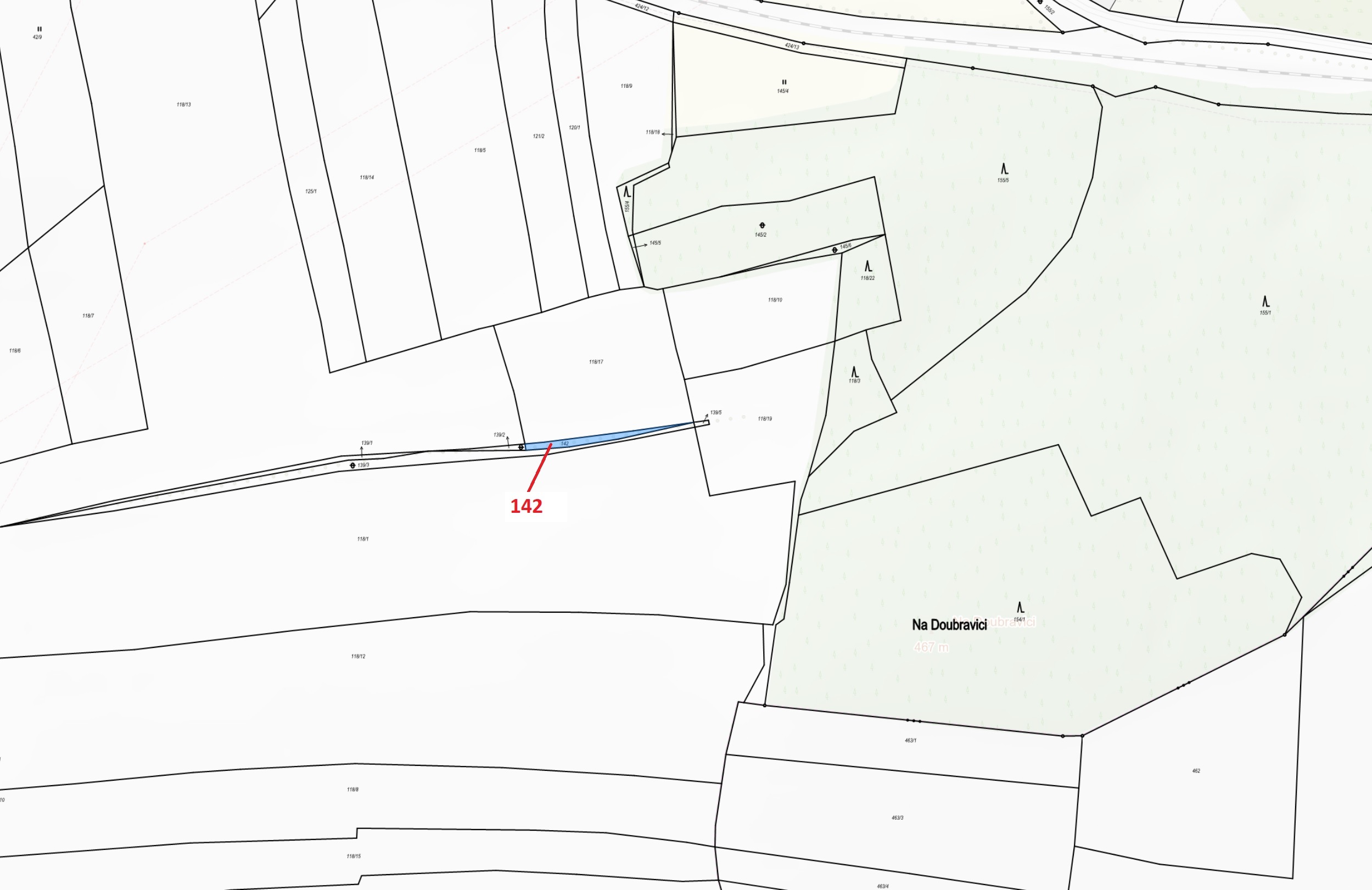 Ostatní plocha o výměře 145 m2, podíl 1/1, katastrální území Horní Nerestce, obec Nerestce, obec s r