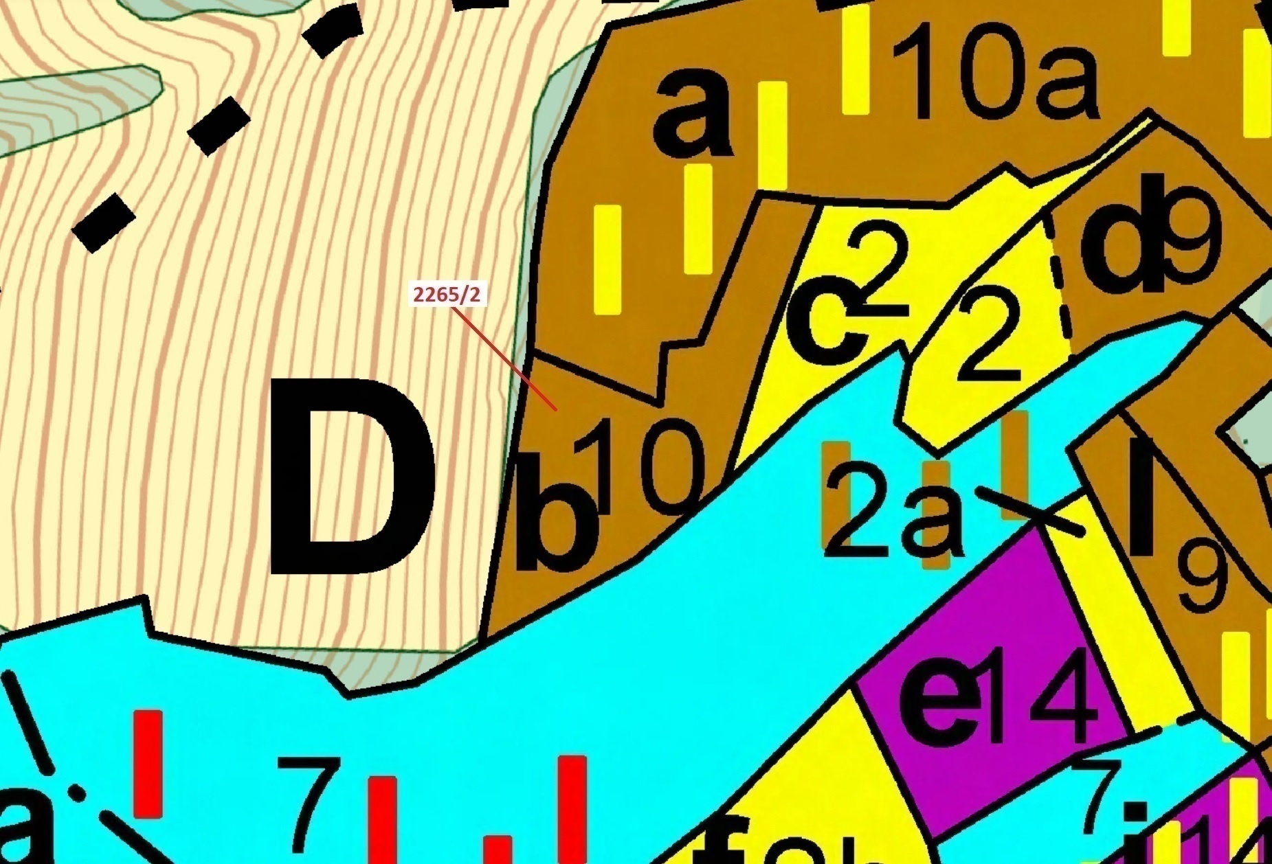 Lesní pozemek o výměře 2225 m2, podíl 1/1, katastrální území Zděchov, obec Zděchov, obec s rozšířeno