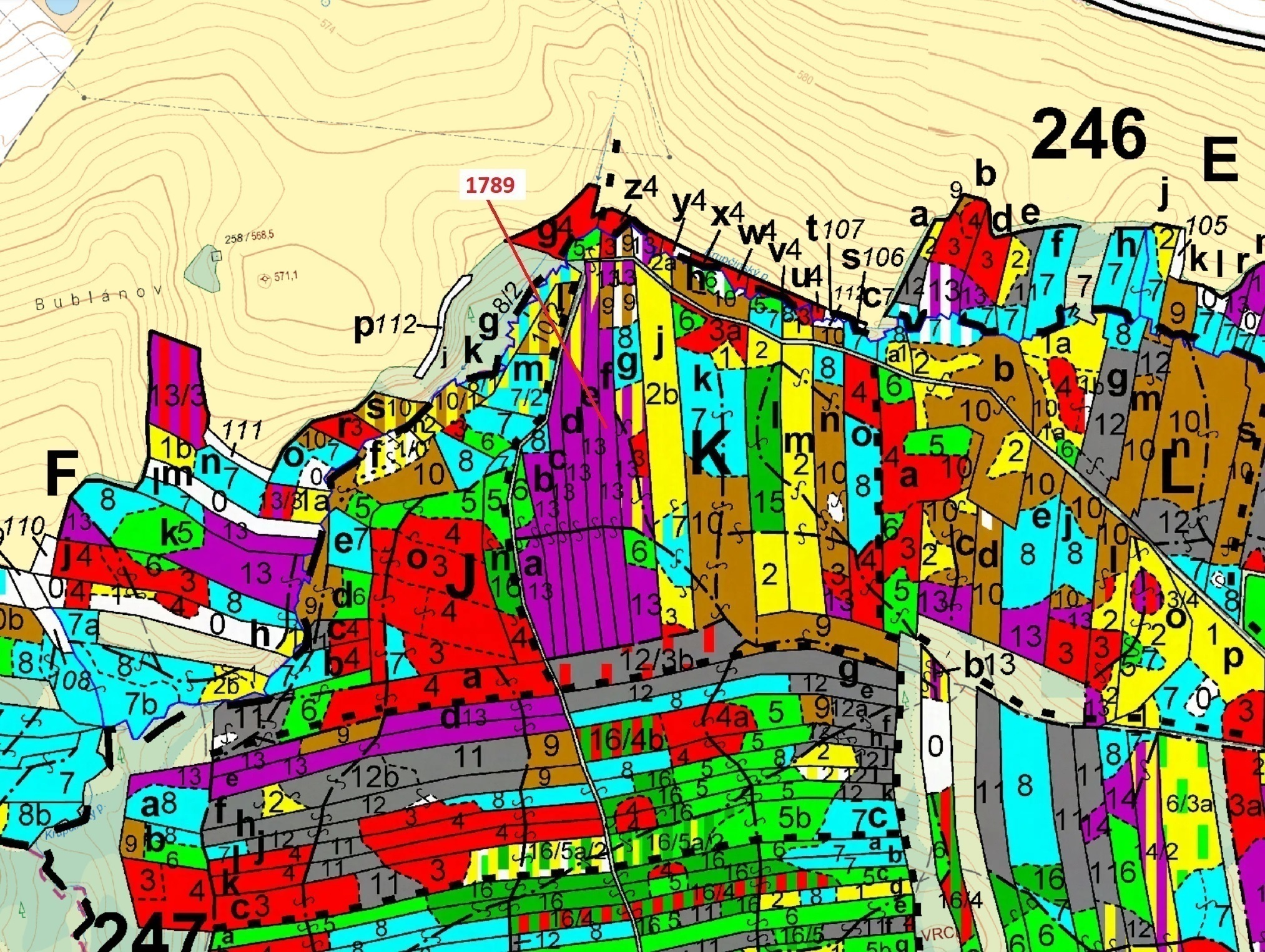Lesní pozemek o výměře 5 036 m2, podíl 1/1, katastrální území Štítné, obec Žirovnice, obec s rozšíře