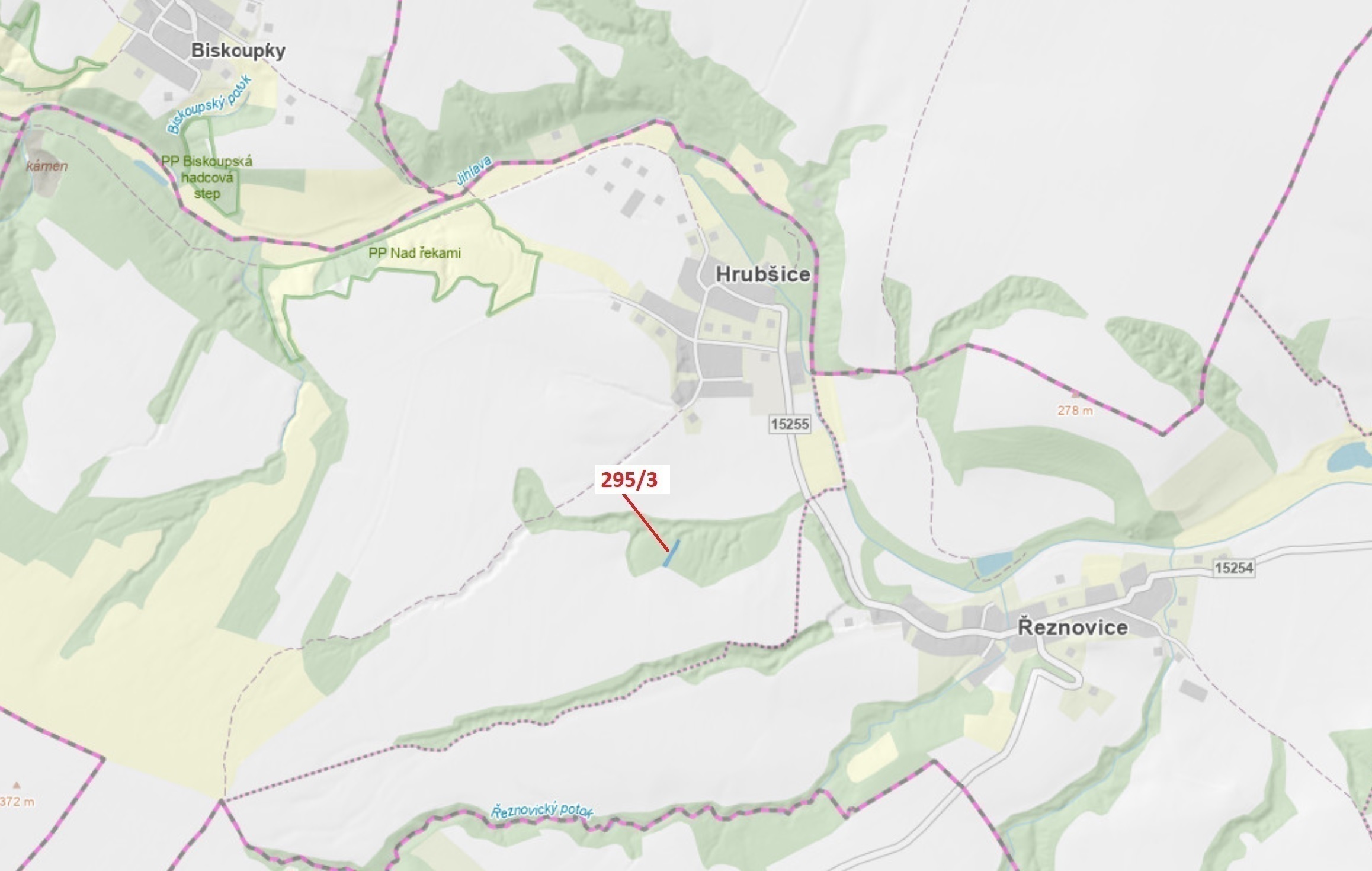 Ostatní plocha o výměře 789 m2, podíl 1/1, katastrální území Hrubšice, obec Ivančice, obec s rozšíře