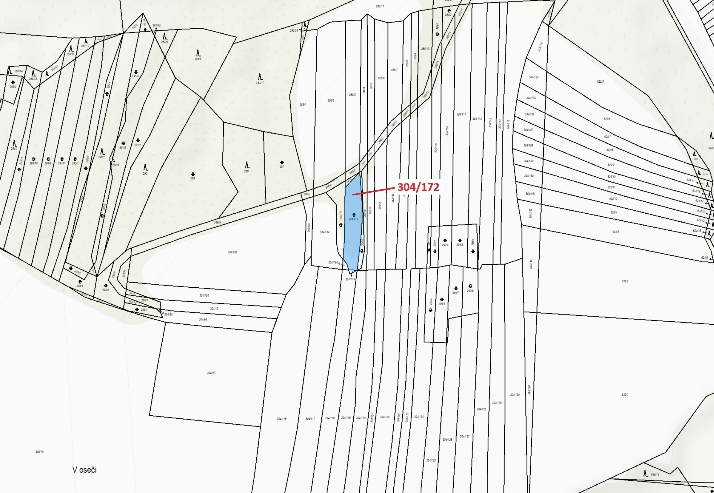 Ostatní plocha o výměře 597 m2, podíl 1/1, katastrální území Hrubšice, obec Ivančice, obec s rozšíře
