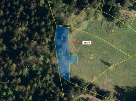 Prodej pozemku, les, 697 m²