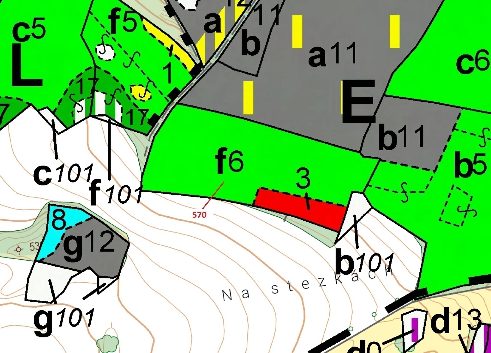 Lesní pozemek o výměře 14 260 m2, podíl 1/1, katastrální území Česká Doubravice, obec Manětín, obec 