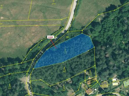 Prodej pozemku, les, 1 489 m²