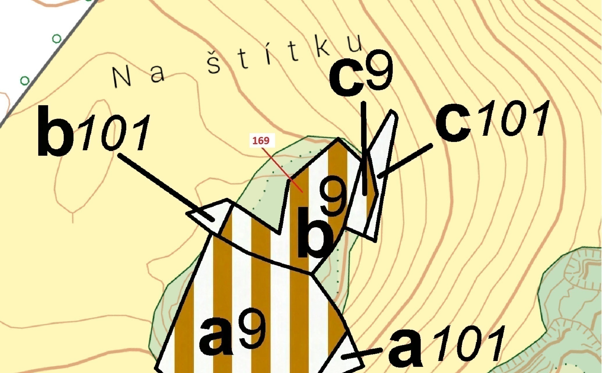 Lesní pozemek o výměře 1 917 m2, podíl 1/1, katastrální území Česká Doubravice, obec Manětín, obec s