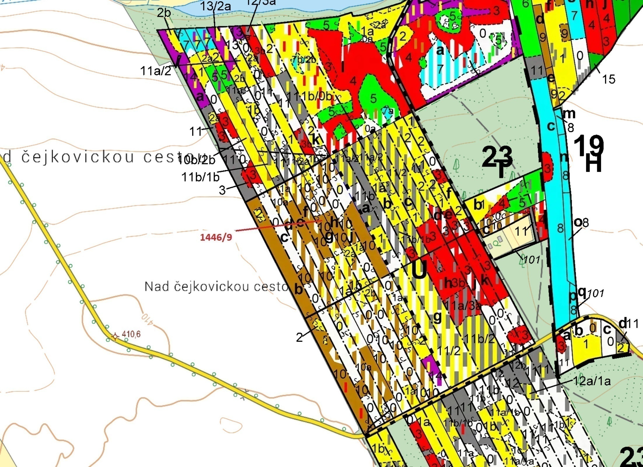 Lesní pozemek o výměře 19 879 m2, podíl 1/1, katastrální území Břehov, obec Břehov, obec s rozšířeno