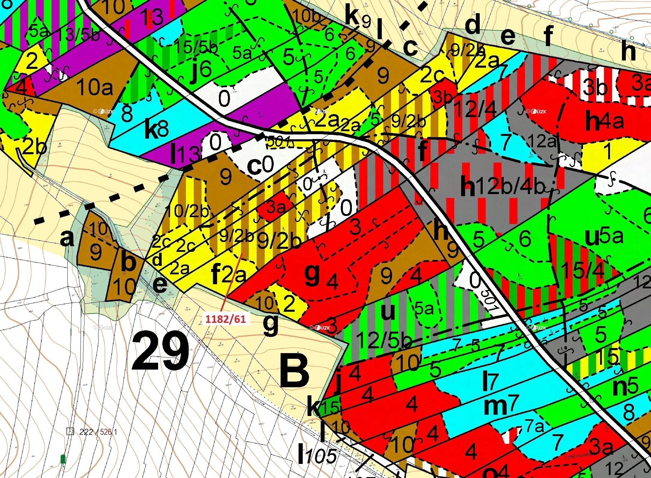 Lesní pozemek o výměře 11 119 m2, podíl 1/1, katastrální území Přeborov, obec Přeborov, obec s rozší