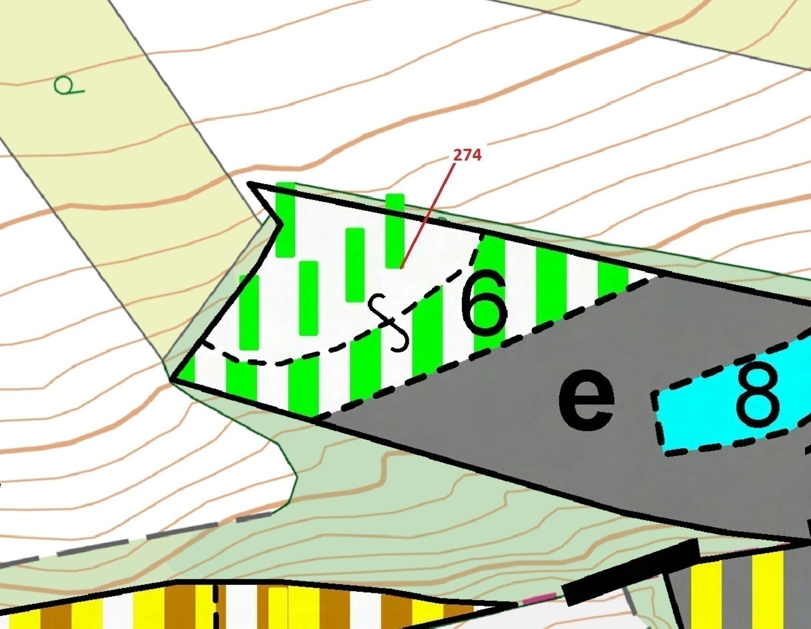 Lesní pozemek o výměře 4 557 m2, podíl 1/1, katastrální území Jeviněves, obec Jeviněves, obec s rozš