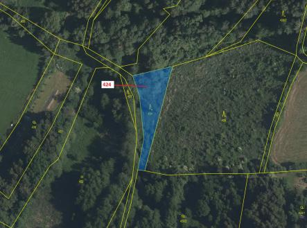 Prodej pozemku, les, 967 m²