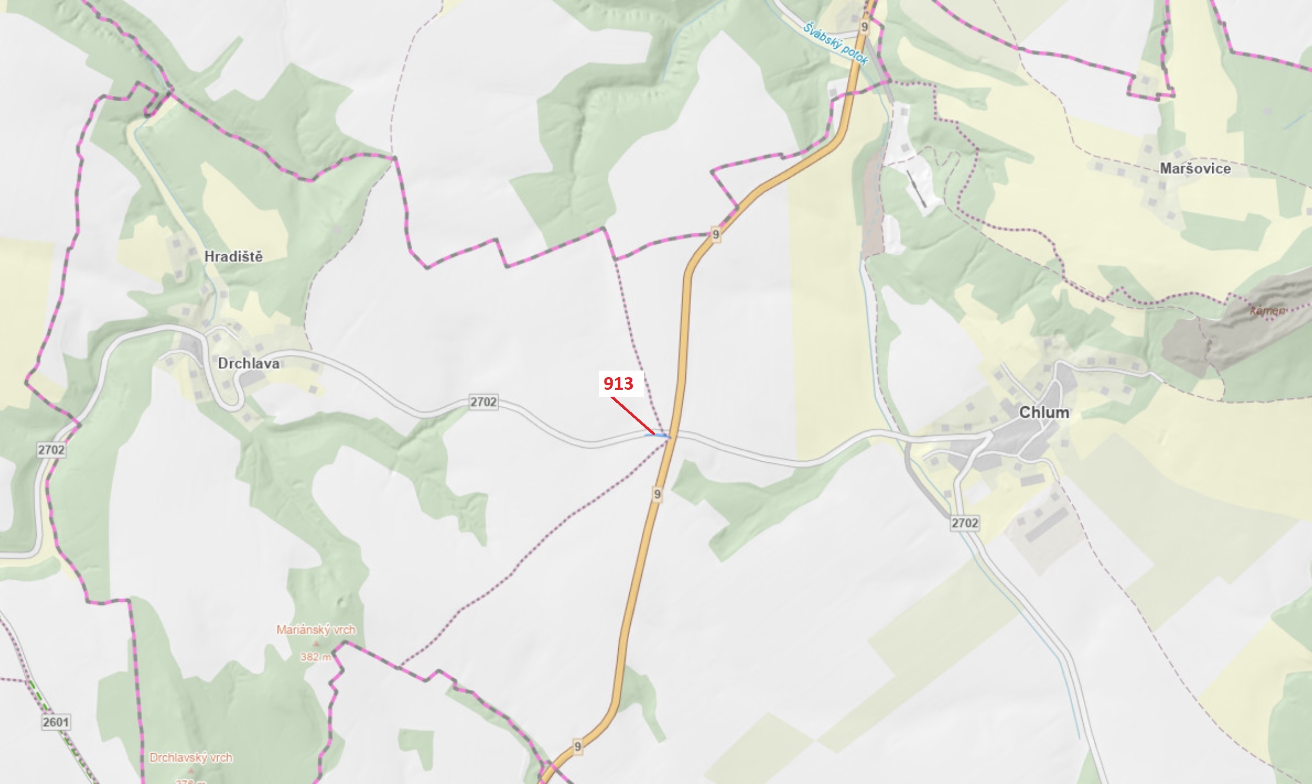 Ostatní plocha o výměře 356 m2, podíl 1/1, katastrální území Drchlava, obec Chlum, obec s rozšířenou