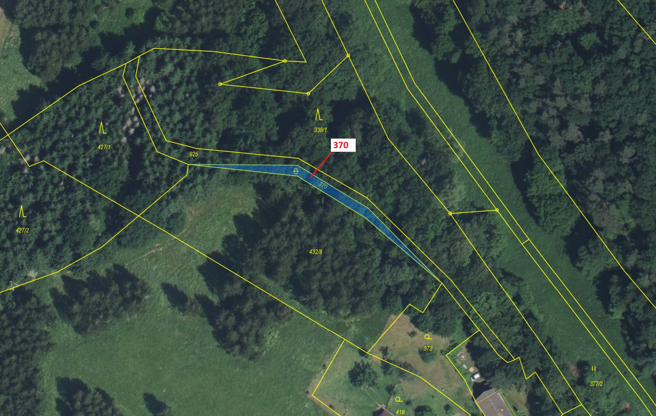 Ostatní plocha o výměře 191 m2, podíl 1/1, katastrální území Drchlava, obec Chlum, obec s rozšířenou