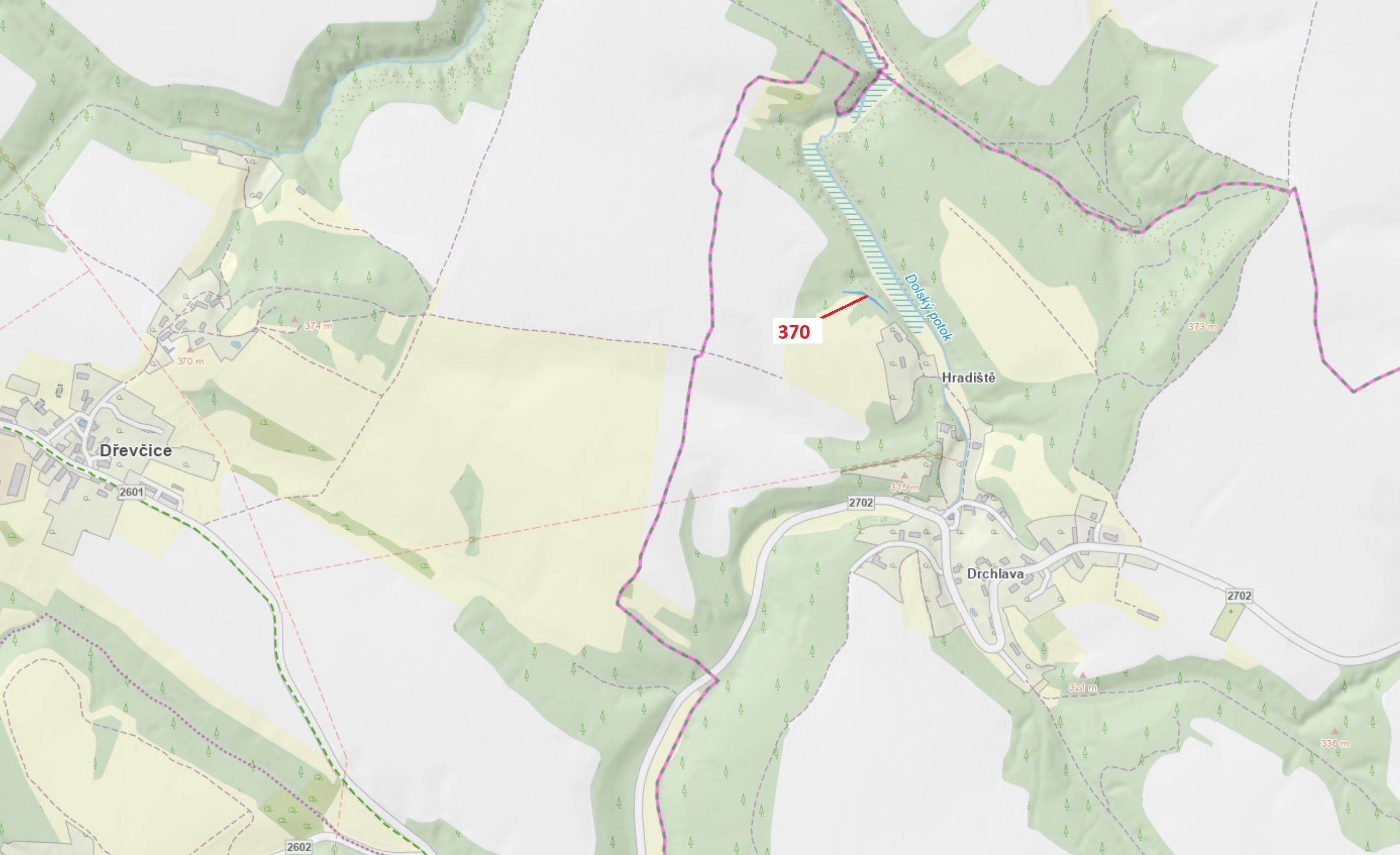 Ostatní plocha o výměře 191 m2, podíl 1/1, katastrální území Drchlava, obec Chlum, obec s rozšířenou