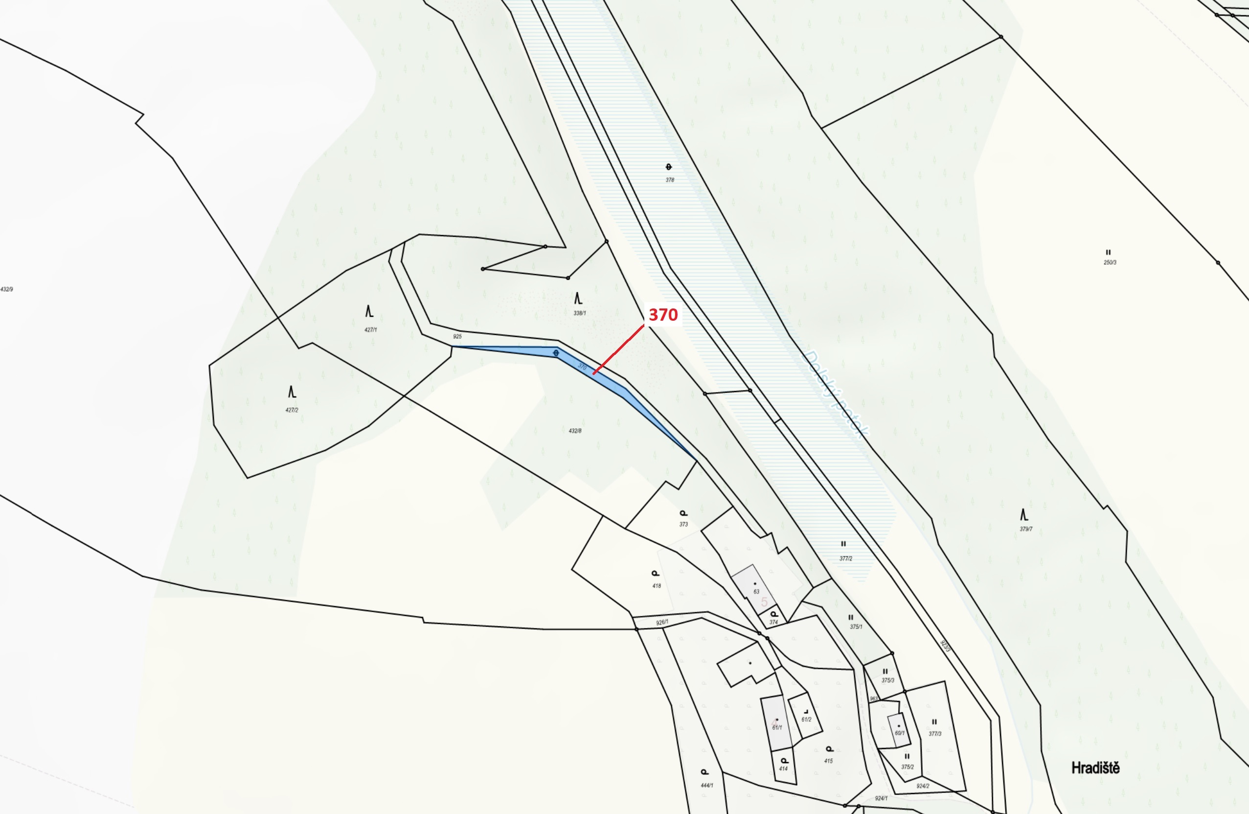 Ostatní plocha o výměře 191 m2, podíl 1/1, katastrální území Drchlava, obec Chlum, obec s rozšířenou