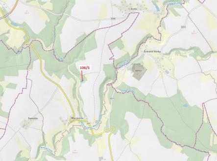 Prodej pozemku, les, 1 408 m²