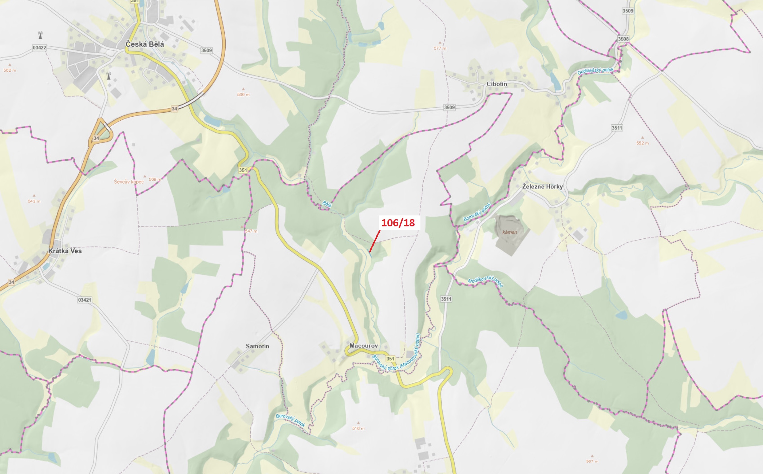 Trvalý travní porost o výměře 135 m2, podíl 1/1, katastrální území Macourov, obec Žižkovo Pole, obec