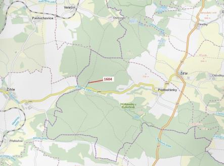 Prodej pozemku, les, 4 076 m²