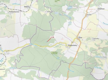 Prodej pozemku, les, 1 636 m²