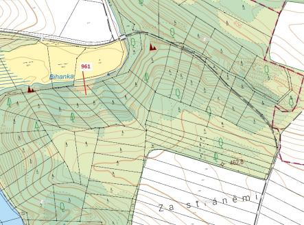 Prodej pozemku, les, 961 m²